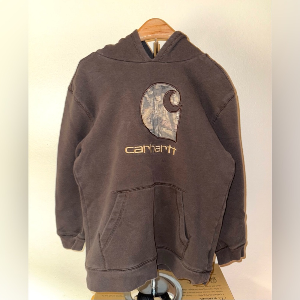 Carhartt boys Camo C hoodie, size 10/12